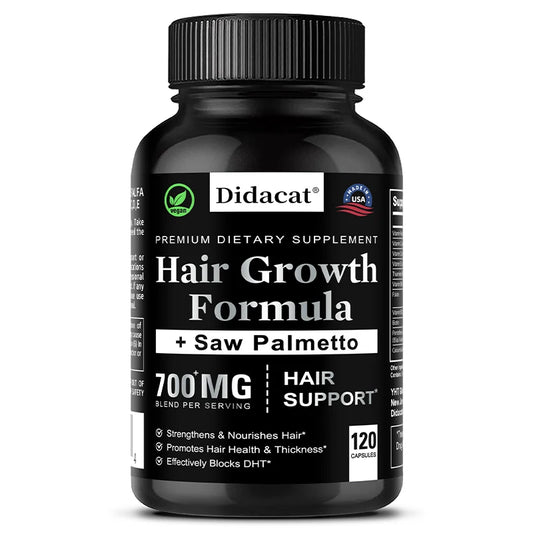 Hair Loss Supplements for Men & Women with Biotin - Saw Palmetto Supplements for Healthy and Strong Hair - Promotes Hair Growth